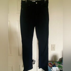 Black high rise bell bottom H&M jeans with side slit